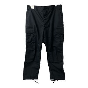 Men’s Large BDU Tactical Pants Combat Cloth Black Pockets Adjustable Sizing